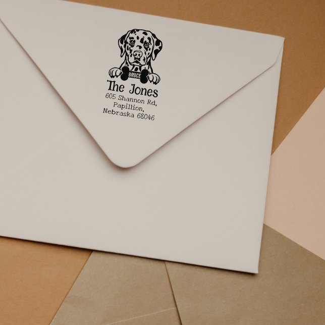 Dalmatiner Dog, benutzerdefinierte Rücksendeadress Gummistempel (Von Creator hochgeladen)