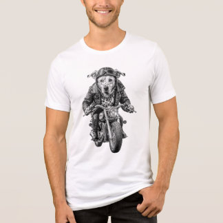 Dalmatiner Dog Biker Tri-Blend Shirt