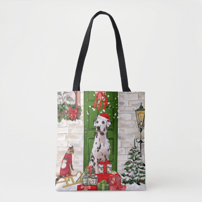 Dalmatiner Dog Christmas Tasche (Vorderseite)