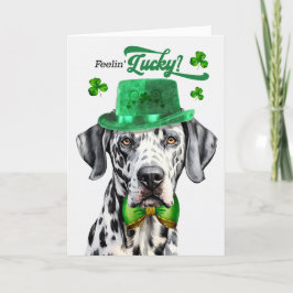 Dalmatiner Dog Feelin' Lucky St Patrick's Day Feiertagskarte