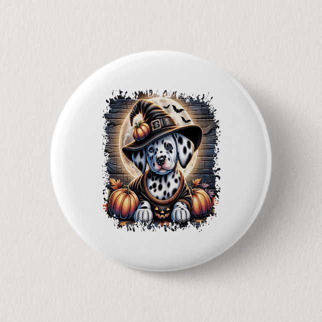 Dalmatiner Dog Halloween Button (Vorderseite)