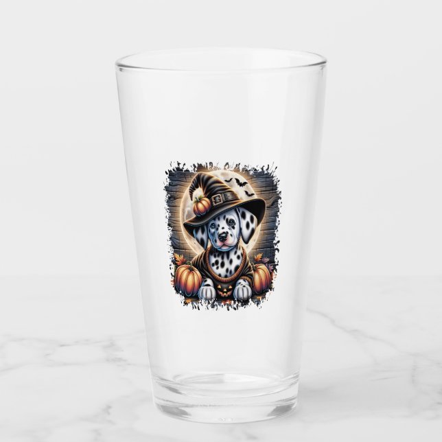Dalmatiner Dog Halloween Glas (Vorderseite)