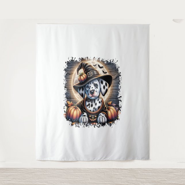 Dalmatiner Dog Halloween Wandteppich (Vorderseite)