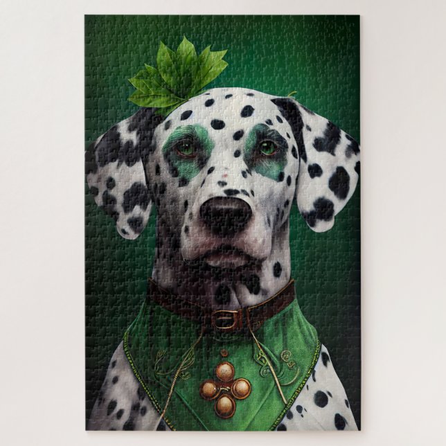 Dalmatiner Dog in St. Patrick's Day Dress (Vertikal)