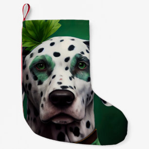 Dalmatiner Dog in St. Patrick's Day Dress Kleiner Weihnachtsstrumpf