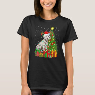 Dalmatiner Dog Lighting Weihnachtsbaum Santa Dalma T-Shirt