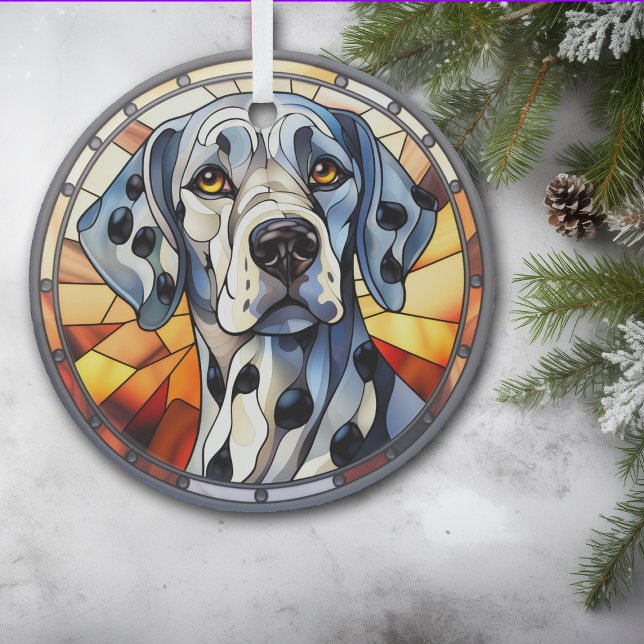 Dalmatiner Dog Mosaic gefestigt Ornament Aus Glas (Von Creator hochgeladen)
