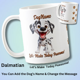 Dalmatiner, Dog-Name hinzufügen, Text ändern Kaffeetasse