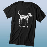 Dalmatiner Dog Personalisiert Tri-Blend Shirt<br><div class="desc">Spaß personalisierter gepunkteter Dalmatiner Hundedesign. Ändern oder entfernen Sie den Namen,  der angepasst werden soll. Originelle Kunst von Nic Squirrell.</div>