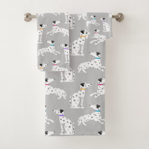 Dalmatiner Dog Polka Dot Animal Water Kids Badhandtuch Set