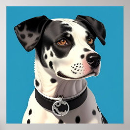 Dalmatiner Dog Portrait Poster