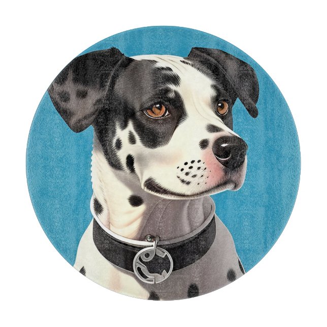Dalmatiner Dog Portrait Schneidebrett (Vorderseite)