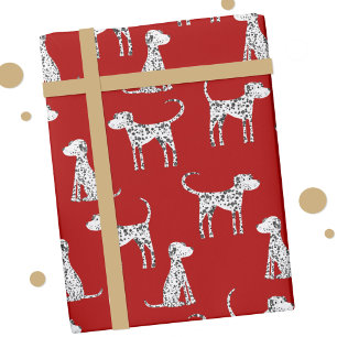 Dalmatiner Dog Red Geschenkpapier
