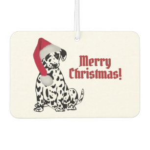 Dalmatiner Dog Red Strumpf Cap Frohe Weihnachten Autolufterfrischer