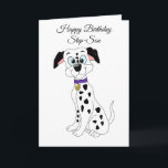 Dalmatiner Dog Step Son Birthday Card Karte<br><div class="desc">Grußkarte Dalmatiner Hund Design Schritt auf Geburtstagskarte,  die Sie mit jedem beliebigen Text Ihrer Wahl anpassen können. Wenn Sie Hilfe bei der Anpassung benötigen,  kontaktieren Sie uns über den Link auf dieser Seite. Dalmatiner-Hund-Schritt Sohn Geburtskarte</div>