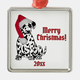 Dalmatiner Dog Strumpf Cap Frohe Weihnachten Jahr Ornament Aus Metall