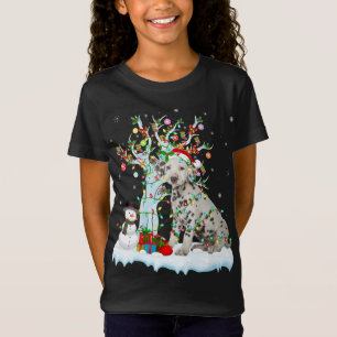 Dalmatiner Dog Xmas Tree Lighting Santa Dalmatiner T-Shirt