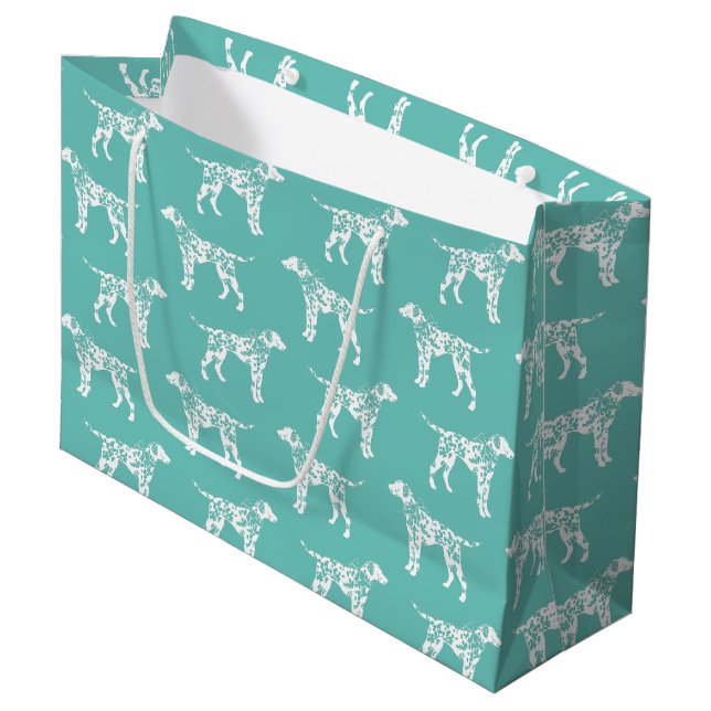 Dalmatiner Doppy Große Geschenktüte (Vorderseite Schrägansicht)