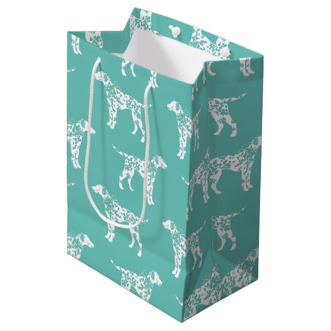 Dalmatiner Doppy Mittlere Geschenktüte (Vorderseite Schrägansicht)