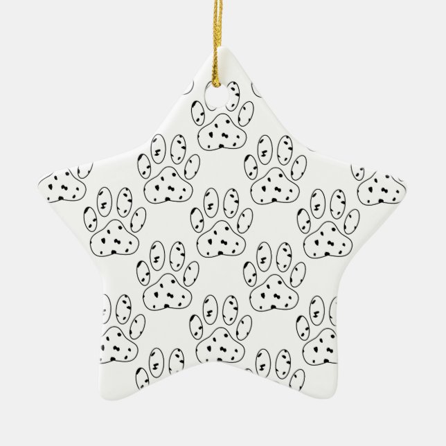 Dalmatiner Druckmuster Keramik Ornament (Vorne)
