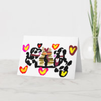 Dalmatiner essen Pfannkuchen Valentinstag