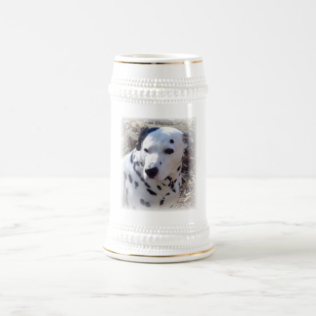 Dalmatiner-Feuer-Hundebier Stein Bierglas (Mittel)