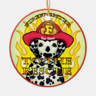 Dalmatiner Feuerwehrschmuck Keramik Ornament