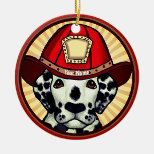 Dalmatiner Feuerwehrschmuck Keramik Ornament