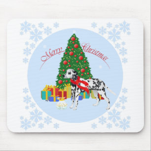 Dalmatiner Frohe Weihnachten Mousepad