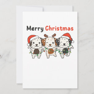 Dalmatiner Frohe Weihnachten Niedliche Hunde Urlau