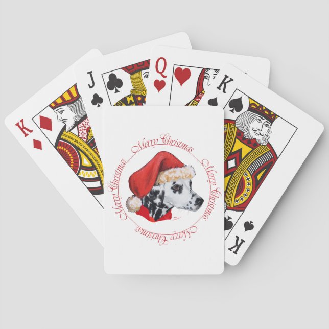 Dalmatiner-frohe Weihnachten Spielkarten (Rückseite)