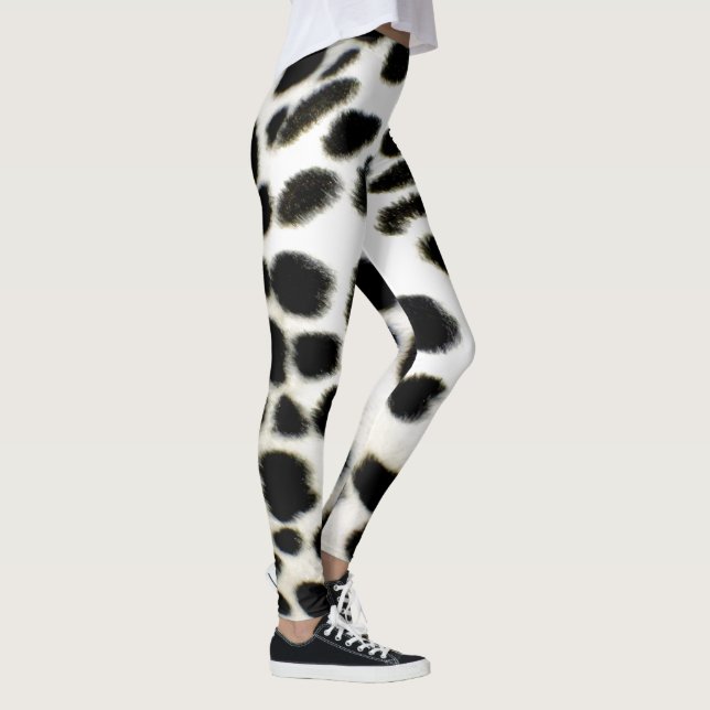Dalmatiner für die Anpassung der Textur Schwarz un Leggings (Rechts)