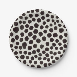 Dalmatiner für Schwarze und Weiße Hunde - Druckpun Pappteller