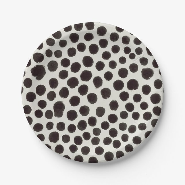 Dalmatiner für Schwarze und Weiße Hunde - Druckpun Pappteller (Vorderseite)