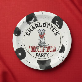 Dalmatiner Furever Young 1. Geburtstag Pawty Pappteller