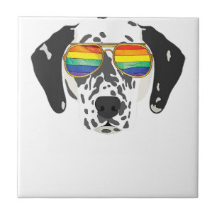 Dalmatiner Gay Pride Shirt Lesbian LGBT Rainbow Fl Fliese