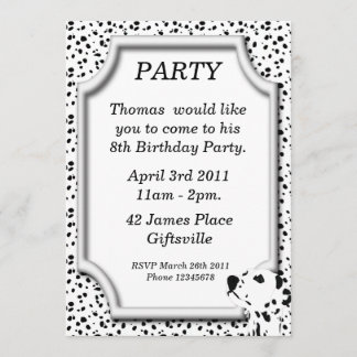 Dalmatiner-Geburtstags-Party Einladung