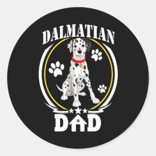 Dalmatiner-Geschenk Dalmatiner Vater Lover Gift Runder Aufkleber