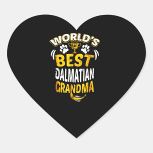 Dalmatiner-Geschenk Weltbeste Dalmatiner-Oma Herz-Aufkleber