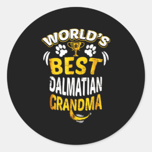 Dalmatiner-Geschenk Weltbeste Dalmatiner-Oma Runder Aufkleber