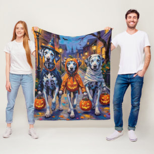 Dalmatiner Halloween-Kostüme beim Trick-or-Treaten Fleecedecke