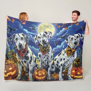 Dalmatiner Halloween Spooky Fleecedecke