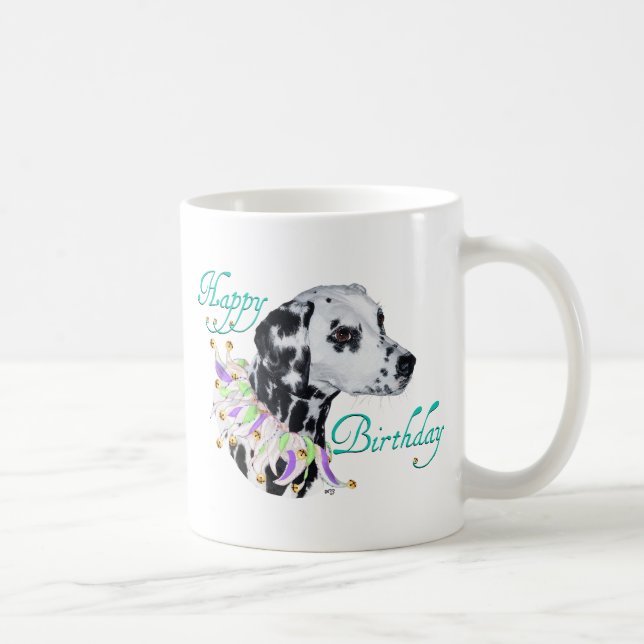 Dalmatiner Happy Birthday Kaffeetasse (Rechts)