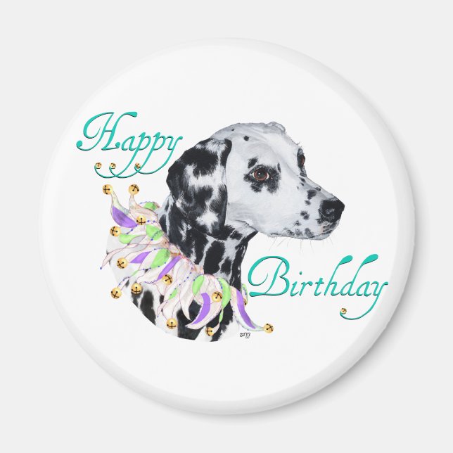 Dalmatiner Happy Birthday Magnet (Vorne)