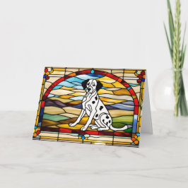 Dalmatiner Hartglas Karte