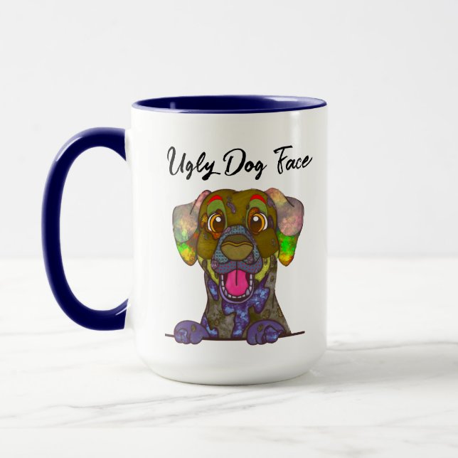 Dalmatiner hässliche Hunde Gesicht Tasse (Links)