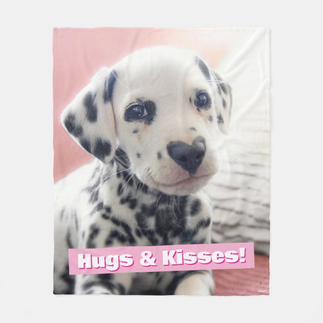 Dalmatiner-Herznase Fleecedecke (Vorderseite)
