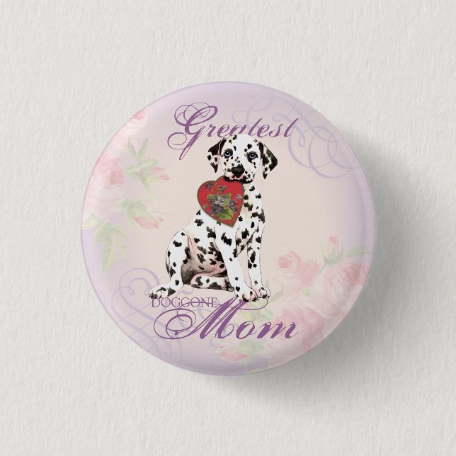 Dalmatiner Herzstück Mama Button (Vorderseite)