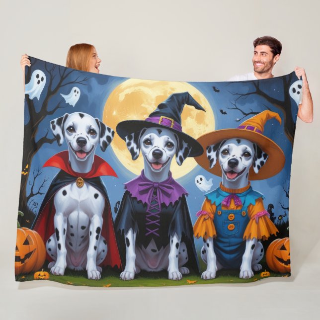 Dalmatiner Hogs Pumpkin Halloween Funny Fleecedecke (Beispiel)