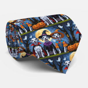 Dalmatiner Hogs Pumpkin Halloween Funny Krawatte